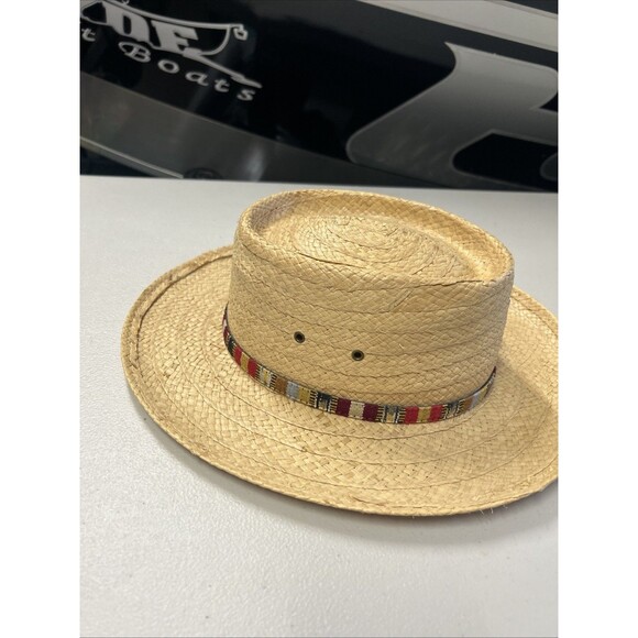 VTG Pendleton Unisex Straw Hat Band Aztec  XL X-Large A165-725 Geometric main image 8